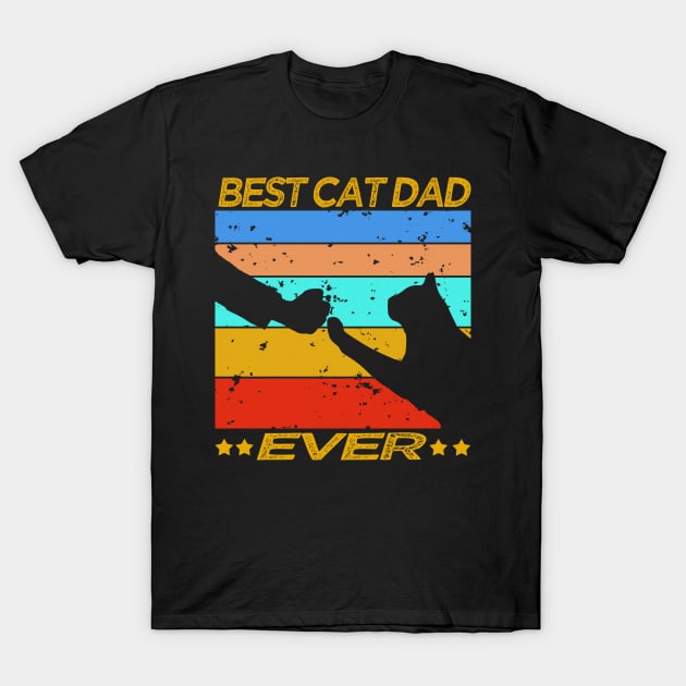 Best Cat Dad Ever Funny T-Shirt by semsim